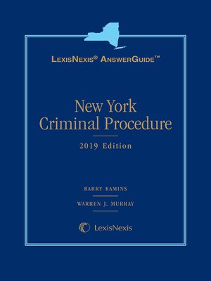 cover image of LexisNexis AnswerGuide New York Criminal Procedure